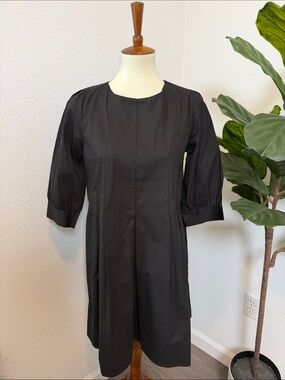 Oak + Fort Classic Black Shift Dress